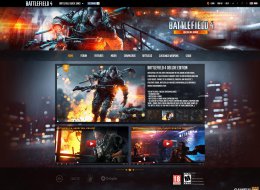 《BATTLEFIELD 4》第一人称射击游戏UI网站